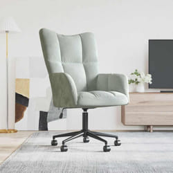 Vidaxl - Chaise de relaxation Gris clair Velours