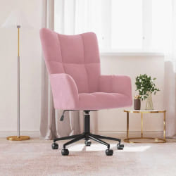 vidaXL Chaise de relaxation Rose Velours - TU