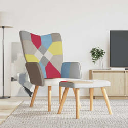 Vidaxl - Chaise de relaxation avec repose-pied Patchwork Tissu