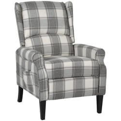 Fauteuil inclinable Gris blanc Tissu vidaXL