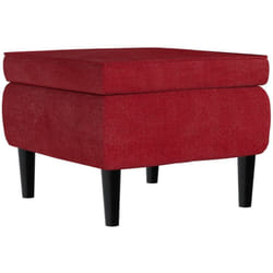 Tabouret avec pieds en bois Rouge bordeaux Velours Vidaxl