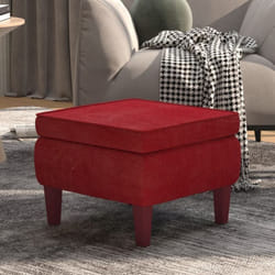 Poggiesi avec des jambes en bois foncé revêtir en velours différentes couleurs couleur : Rouge