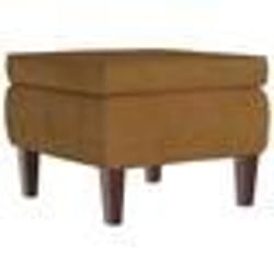 vidaXL Tabouret avec pieds en bois Marron Velours - TU