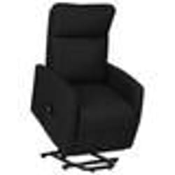 vidaXL Fauteuil Noir Tissu