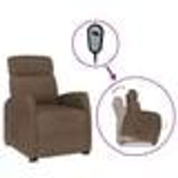 vidaXL Fauteuil Marron Tissu - TU