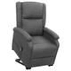 vidaXL Fauteuil Gris foncé Tissu - TU