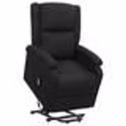vidaXL Fauteuil Noir Tissu - TU