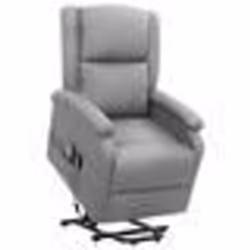 vidaXL Fauteuil de massage inclinable Gris clair Tissu - TU