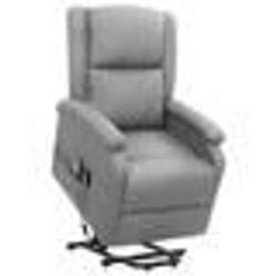 vidaXL Fauteuil de massage inclinable Gris clair Tissu - TU