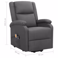 VidaXL 329710 Fauteuil massant électrique Gris - Vue supplémentaire 8