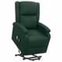 vidaXL Fauteuil de massage Vert foncé Tissu - TU