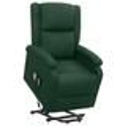 vidaXL Fauteuil de massage Vert foncé Tissu - TU