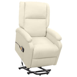 VidaXL 329718 Fauteuil massant électrique Crème