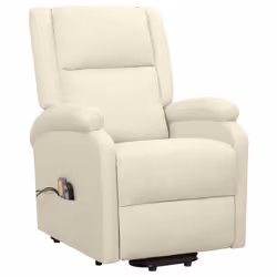 VidaXL 329718 Fauteuil massant électrique Crème