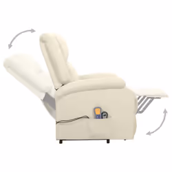 VidaXL 329718 Fauteuil massant électrique Crème - Vue supplémentaire 5