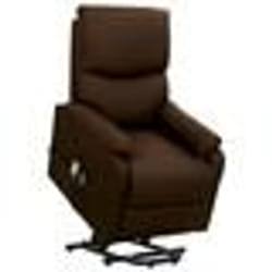 vidaXL Fauteuil de massage Marron foncé Tissu - TU
