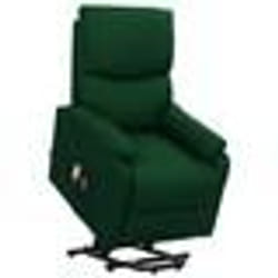 vidaXL Fauteuil de massage Vert foncé Tissu - TU