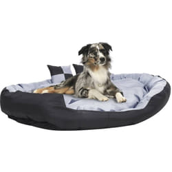 vidaXL Coussin réversible lavable pour chien Gris et noir 150x120x25cm