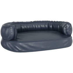 Vidaxl - Lit pour chien ergonomique Mousse Bleu foncé 60x42cm Similicuir