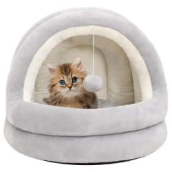 vidaXL Lit pour chat - Gris et crème