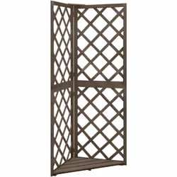 Offrez un soutien stable à vos plantes grimpantes avec ce treillis d’angle ! Ce treillis de jardin est fabriqué en bois de sa ...