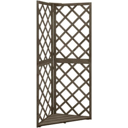 Vidaxl - Treillis d'angle Gris 50x50x145 cm Bois de sapin massif