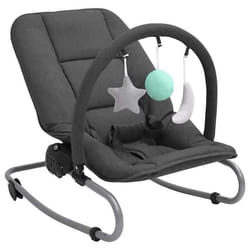 vidaXL Transat pour bébé Anthracite Acier - TU