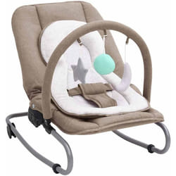 Transat pour bébé Taupe Acier vidaXL