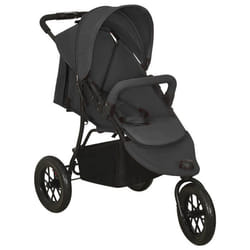 vidaXL Poussette pour bébé Anthracite Acier - TU