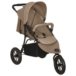vidaXL Poussette pour bébé Taupe Acier - TU