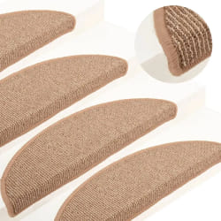 VidaXL Tapis de Marches d'Escalier Marron