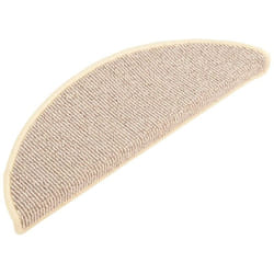 Tapis de marches d'escalier 15 pcs Blanc et marron 65x21x4 cm Vidaxl
