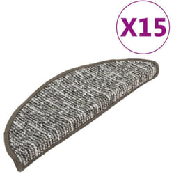Vidaxl - Tapis de marches d'escalier 15 pcs Anthracite 65x21x4 cm