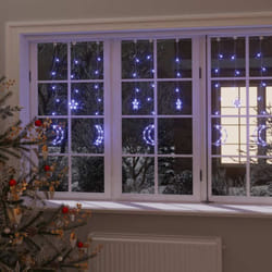 Guirlande lumineuse étoile et lune avec télécommande 138 led
