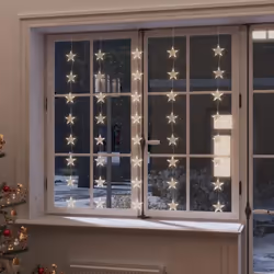 vidaXL Guirlande lumineuse à étoiles LED 200LED Blanc chaud 8fonctions - TU