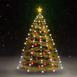 Ces guirlandes lumineuses à LED de sapin de Noël sont spécialement conçues pour décorer votre sapin de Noël et créent une amb ...