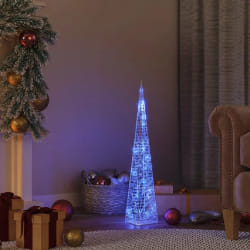 vidaXL Cône lumineux décoratif à LED Acrylique Bleu 60 cm - TU