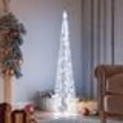 vidaXL Cône lumineux décoratif à LED Acrylique Blanc froid 120 cm - TU