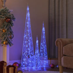 Vidaxl - Jeu de cônes lumineux à led Acrylique Bleu 60/90/120 cm