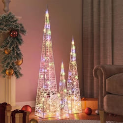 vidaXL Jeu de cônes lumineux à LED Acrylique Multicolore 60/90/120 cm - TU