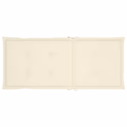 VidaXL 3072543 chaise d'extérieur Terrace Siège rembourré Teck Crème - Vue supplémentaire 8