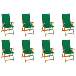VidaXL 3072546 chaise d'extérieur Terrace Siège rembourré Teck Vert