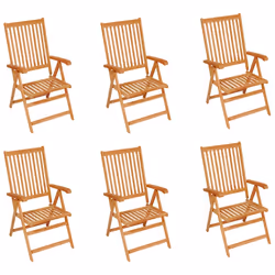 VidaXL 3072550 chaise d'extérieur Terrace Siège rembourré Teck Rouge