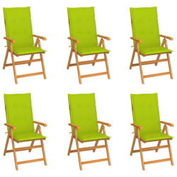 VidaXL 3072552 chaise d'extérieur Terrace Siège rembourré Teck Vert