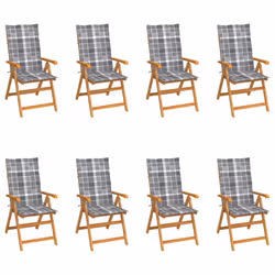 VidaXL 3072555, Terrace, Siège rembourré, Teck, Polyester, 570 mm, 715 mm