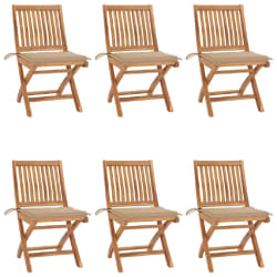 VidaXL Chaises de Jardin - Beige