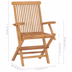 VidaXL 3072888 chaise d'extérieur Terrace Teck - Vue supplémentaire 7