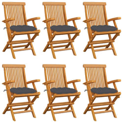 VidaXL 3072904 chaise d'extérieur Terrace Siège rembourré Teck Anthracite