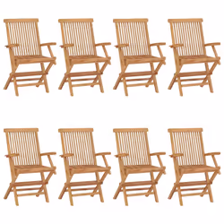 VidaXL 3072907 chaise d'extérieur Terrace Siège rembourré Teck Beige