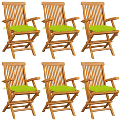 VidaXL 3072915 chaise d'extérieur Terrace Siège rembourré Teck Vert